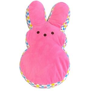 Peeps Pink Bunny Rabbit Shaped Soft Plush Kids Stuffed Animal Toy.